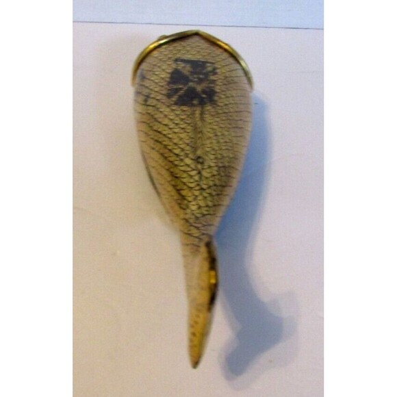 Fish Trinket Box Vintage Gold Leafed Burmese Lacquerware - Picture 5 of 9